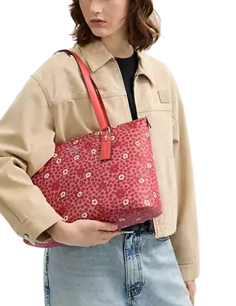 Coach Gallery Tote Bag With Floral Print