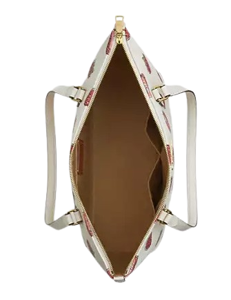Coach Gallery Tote Bag With Strawberry Print