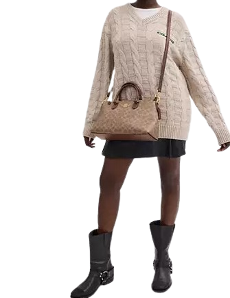 Coach Georgia Satchel Bag In Signature Canvas