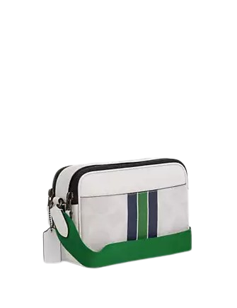 Coach Graham Crossbody Bag In Signature Canvas With Varsity Stripe