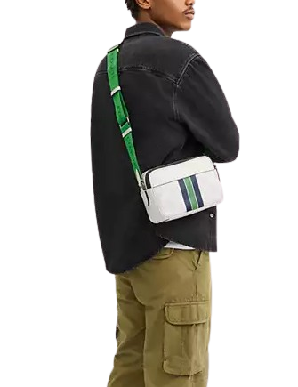 Coach Graham Crossbody Bag In Signature Canvas With Varsity Stripe