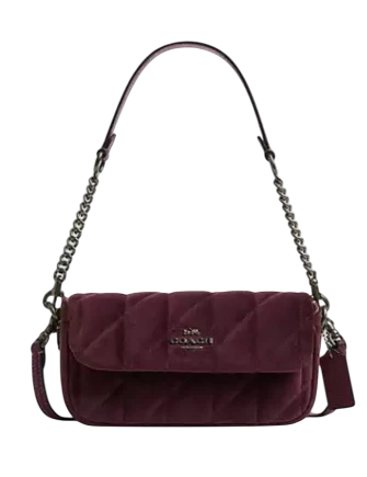 Coach Hailey Flap Bag In Organic Cotton With Quilting