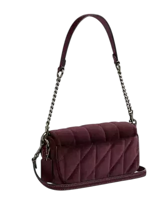 Coach Hailey Flap Bag In Organic Cotton With Quilting