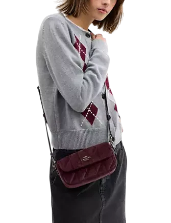 Coach Hailey Flap Bag In Organic Cotton With Quilting
