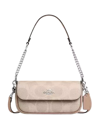 Coach Hailey Flap Bag In Signature Canvas