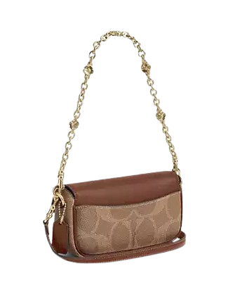 Coach Hailey Flap Bag In Signature Canvas
