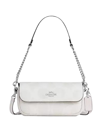 Coach Hailey Flap Bag In Signature Canvas
