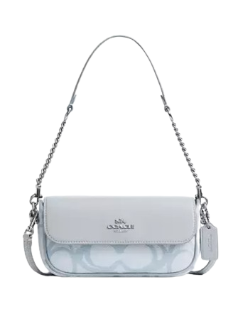Coach Hailey Flap Bag In Sketch Signature Canvas