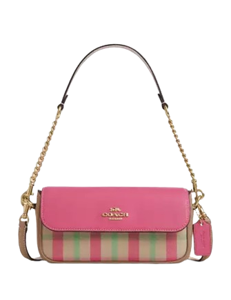 Coach Hailey Flap Bag With Plaid Print