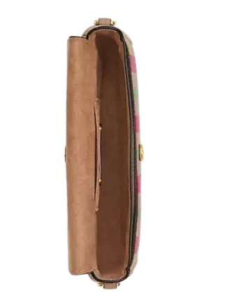 Coach Hailey Flap Bag With Plaid Print
