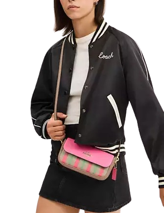 Coach Hailey Flap Bag With Plaid Print
