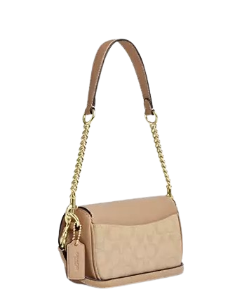 Coach Hailey Flap Bag With Signature Canvas