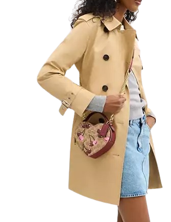 Coach Heart Crossbody Bag In Signature Canvas With Cherry Print