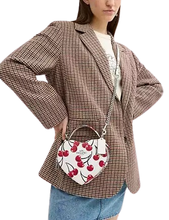 Coach Heart Crossbody Bag With Cherry Print