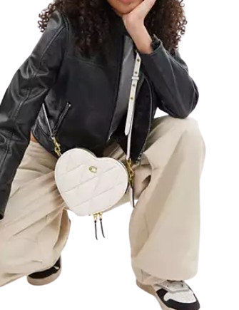 Coach Heart Crossbody Bag With Quilting