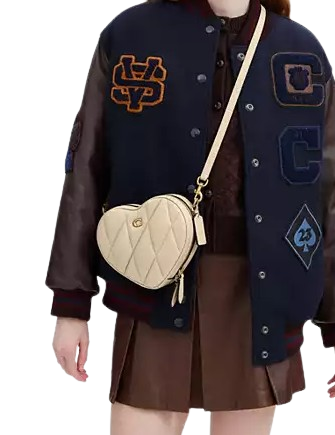 Coach Heart Crossbody Bag With Quilting