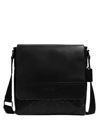 Coach Houston Map Bag In Signature Leather