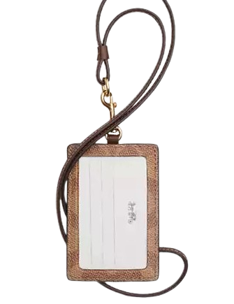 Coach Id Lanyard In Signature Canvas