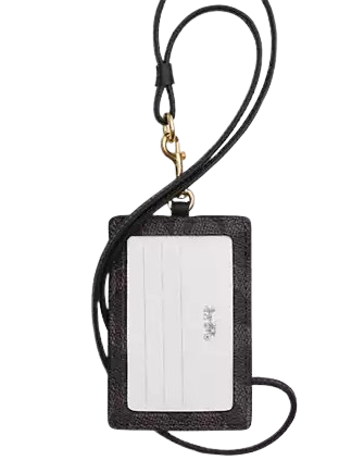 Coach Id Lanyard In Signature Canvas