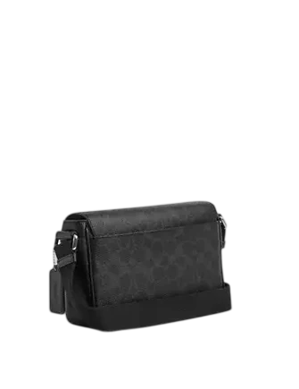 Coach Jack Small Flap Crossbody Bag In Signature Canvas