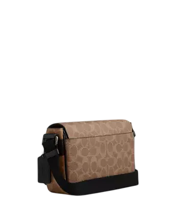 Coach Jack Small Flap Crossbody Bag In Signature Canvas
