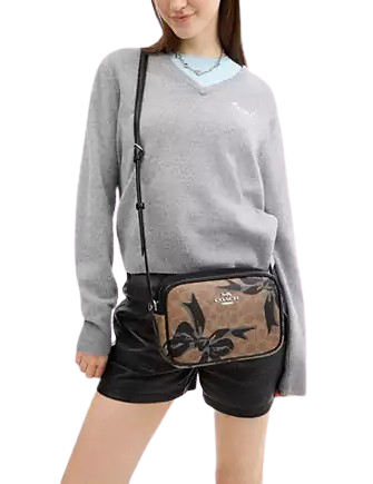 Coach Jamie Camera Bag In Signature Canvas With Bow Print