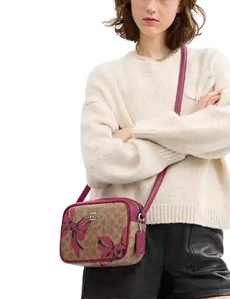 Coach Jamie Camera Bag In Signature Canvas With Bow Print