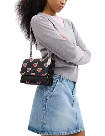 Coach Klare Crossbody Bag With Heart Bolt Print