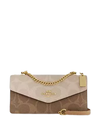 Coach Klare Envelope Crossbody Bag In Blocked Signature Canvas
