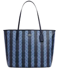 Coach Large City Tote Bag In Signature Canvas With Stripe