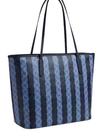Coach Large City Tote Bag In Signature Canvas With Stripe