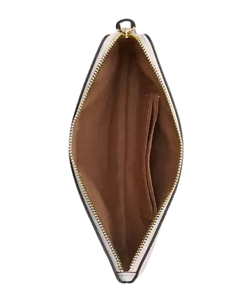 Coach Large Corner Zip Wristlet In Signature Canvas