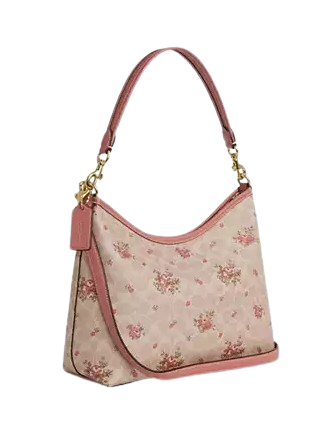 Coach Laurel Shoulder Bag In Signature Canvas With Floral Print