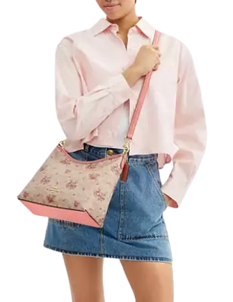 Coach Laurel Shoulder Bag In Signature Canvas With Floral Print