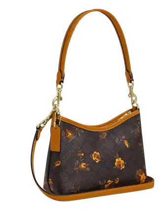 Coach Laurel Small Shoulder Bag In Signature Canvas With Floral Print