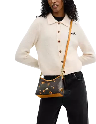 Coach Laurel Small Shoulder Bag In Signature Canvas With Floral Print