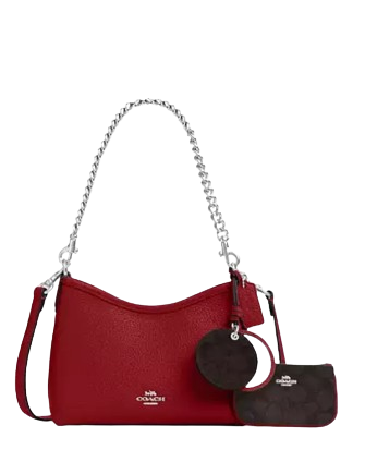 Coach Laurel Small Shoulder Bag With Mirror Charm And Pouch