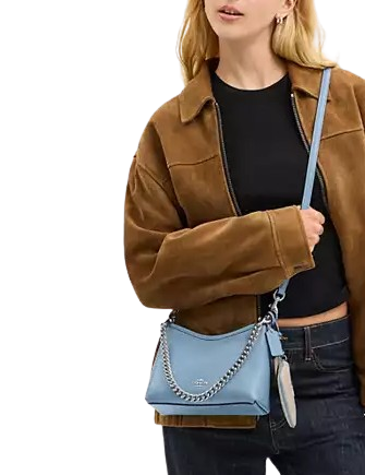 Coach Laurel Small Shoulder Bag With Mirror Charm And Pouch