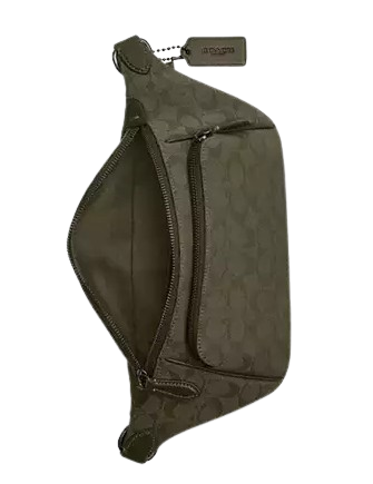 Coach League Belt Bag In Signature Canvas Jacquard