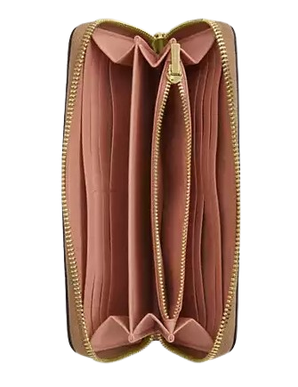Coach Long Zip Around Wallet In Signature Canvas With Floral Print
