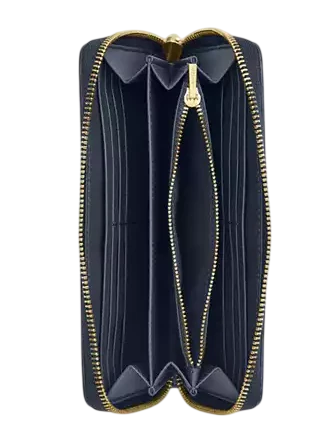 Coach Long Zip Around Wallet In Signature Denim
