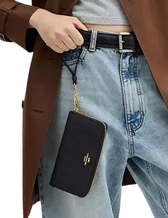 Coach Long Zip Around Wallet In Signature Leather
