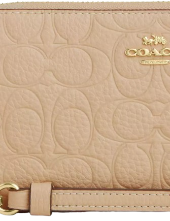 Coach Long Zip Around Wallet In Signature Leather