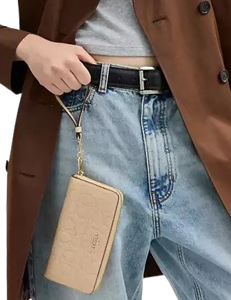 Coach Long Zip Around Wallet In Signature Leather