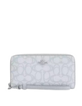 Coach Long Zip Around Wallet In Sketch Signature Canvas