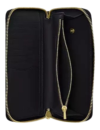 Coach Long Zip Around Wallet With Detachable Card Case