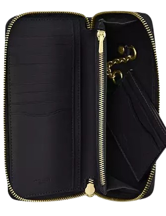 Coach Long Zip Around Wallet With Detachable Card Case