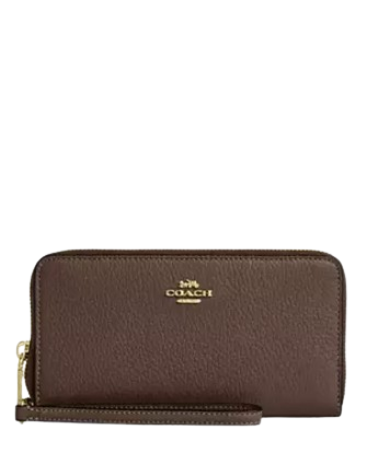 Coach Long Zip Around Wallet With Detachable Card Case