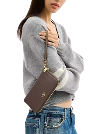 Coach Long Zip Around Wallet With Detachable Card Case