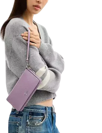 Coach Long Zip Around Wallet With Detachable Card Case